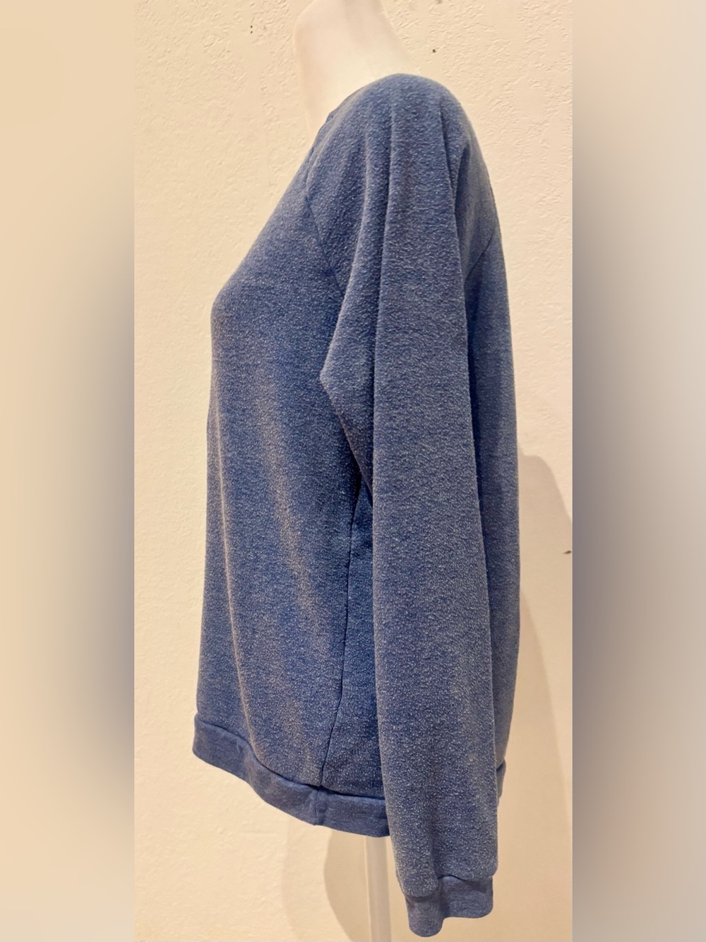 Alternative Apparel Earth cozy heathered light blue crewneck pullover sweatshirt - Picture 3 of 9